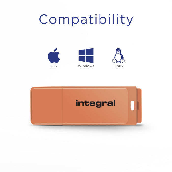 Usb Flash Drive Neon 32gb Naranja