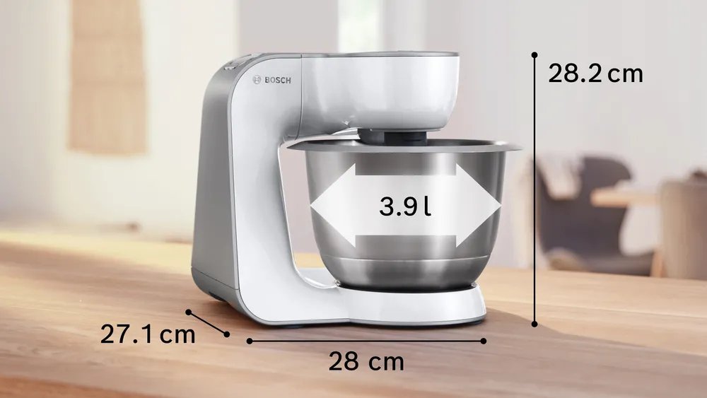 EAN 4242005501120 - Bosch Serie 4 MUM58200 robot de cocina 1000 W 3,9 L Blanco imagen 3