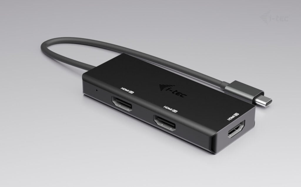 EAN 8595611707735 - i-tec C31TRIPLE4KHDMIPD adaptador de cable de vídeo 0,2 m USB Tipo C 3 x HDMI Negro imagen 2