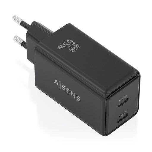 EAN 8435739904329 - AISENS ASCH-65W2P079-BK cargador de dispositivo móvil Cámara digital, Teléfono móvil, Portátil, Smartphon imagen 1