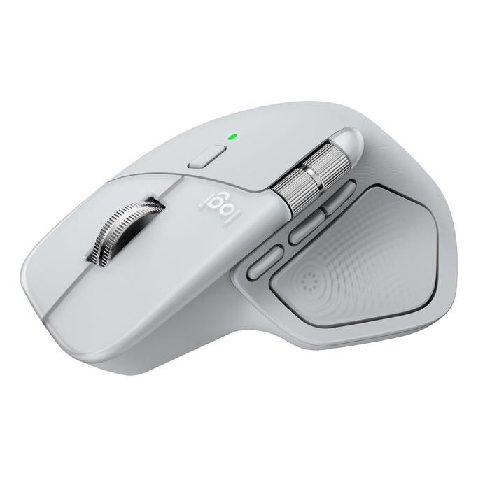 Ratón Logitech Mx Master 4 For Mac, Bluetooth Ergonómico Con Respuesta Háptica Avanzada, Desplazamiento Ultrarrápido, Carga Usb-C, Macos, Ipados, Windows - Plateado Blanco