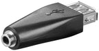 EAN 4040849939822 - Goobay 93982 cambiador de género para cable USB-A 3.5mm Negro imagen 2