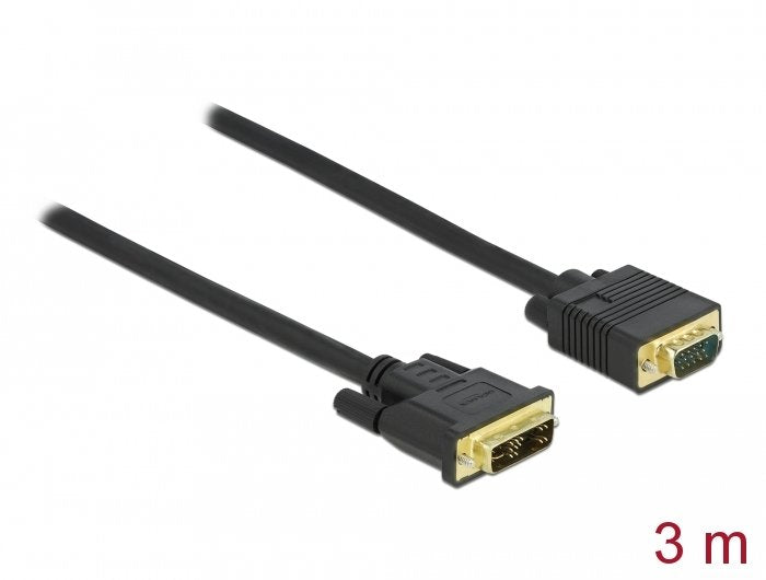Delock Cable Dvi 12+5 Macho A Vga Macho 3 M