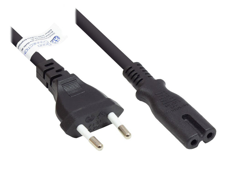 Good Connections Euro-Netzcable An C7 Euro 8 Bu. Schw. 3m