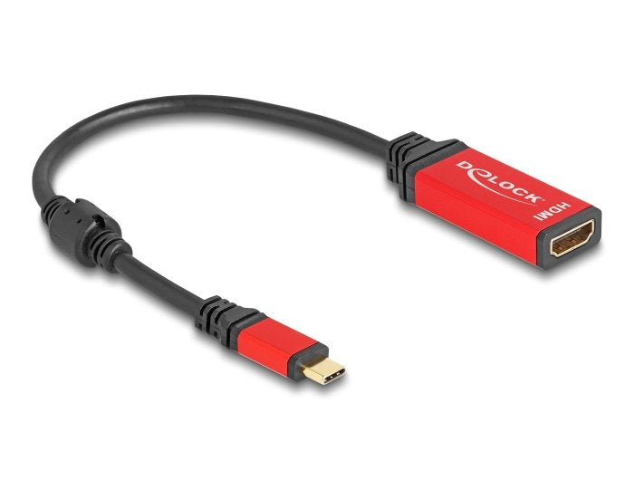 Delock 60053 Adaptador Usb Type-C A Hdmi (Modo Dp Alt) 8k 60 Hz Con Función Hdr Rojo