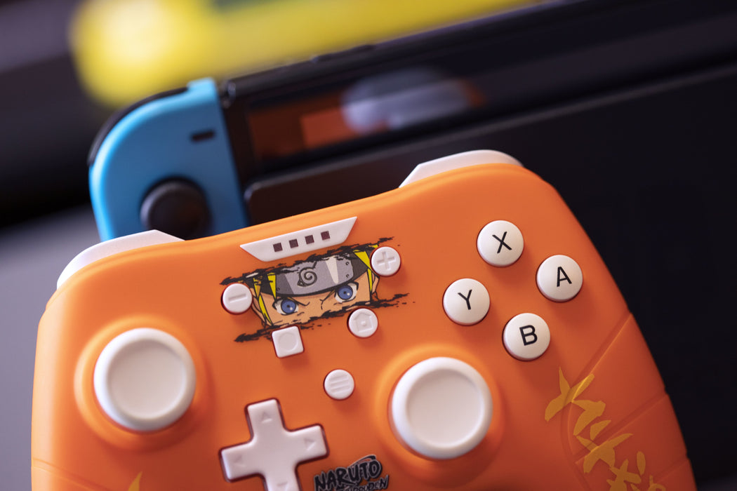 Gamepad Konix Switch Naruto Cable 3m Compatible Con Pc Color Naranja Kx-Nar-Sw-Pad-Ora