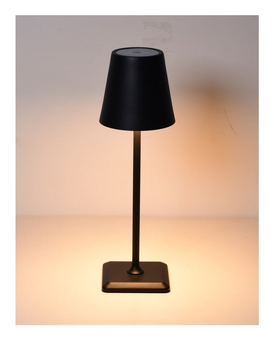 Techly I-Led Lamp-Bk Lámpara De Mesa Led Táctil Inalámbrica Negra