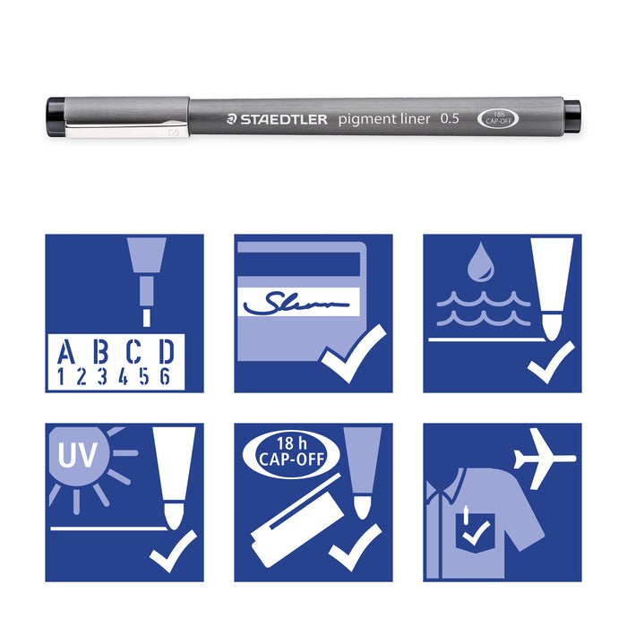 EAN 4007817326725 - Staedtler pigment liner 308 rotulador de punta fina Negro 4 pieza(s) imagen 6
