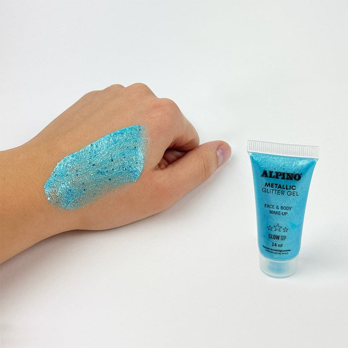 Alpino Gel Con Purpurina Metallic Glitter Azul