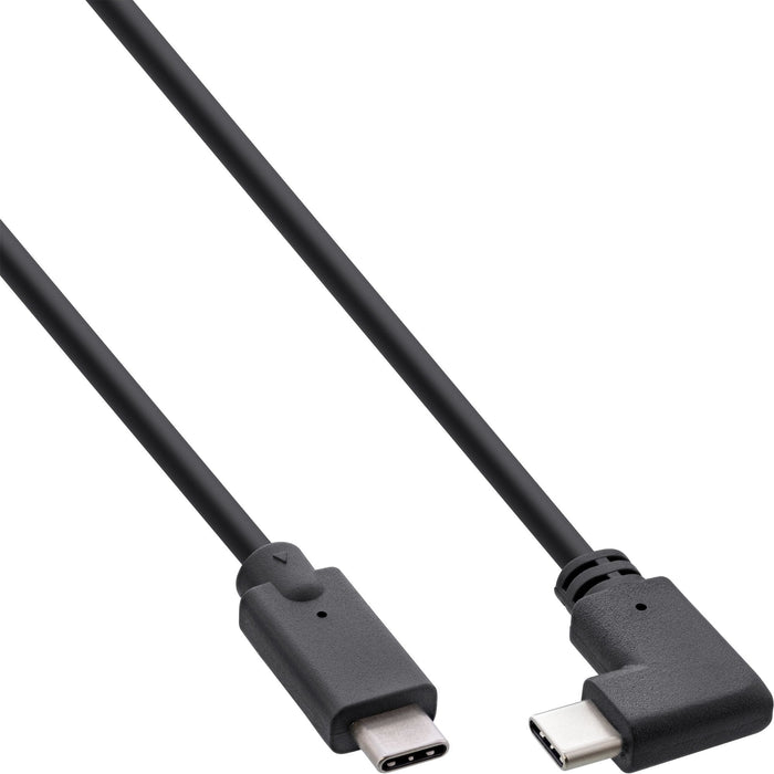 Cable Inline Usb 3.2 Gen.2, Usb Tipo C Macho/Macho En Ángulo, Negro, 1 M