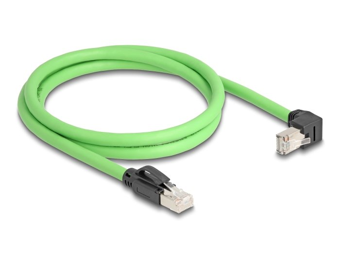 Delock Rj45 Cable De Red Cat.6a Macho A Macho Unten Angular Sf/Utp