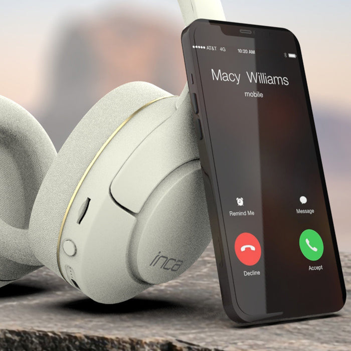 EAN 8681949015199 - Inca IBK-503B auricular y casco Auriculares Inalámbrico Diadema Llamadas/Música Bluetooth Blanco imagen 3