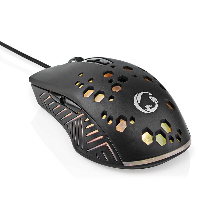 EAN 5412810411276 - Nedis GMWD410BK ratón Juego mano derecha USB tipo A Óptico 7200 DPI imagen 8