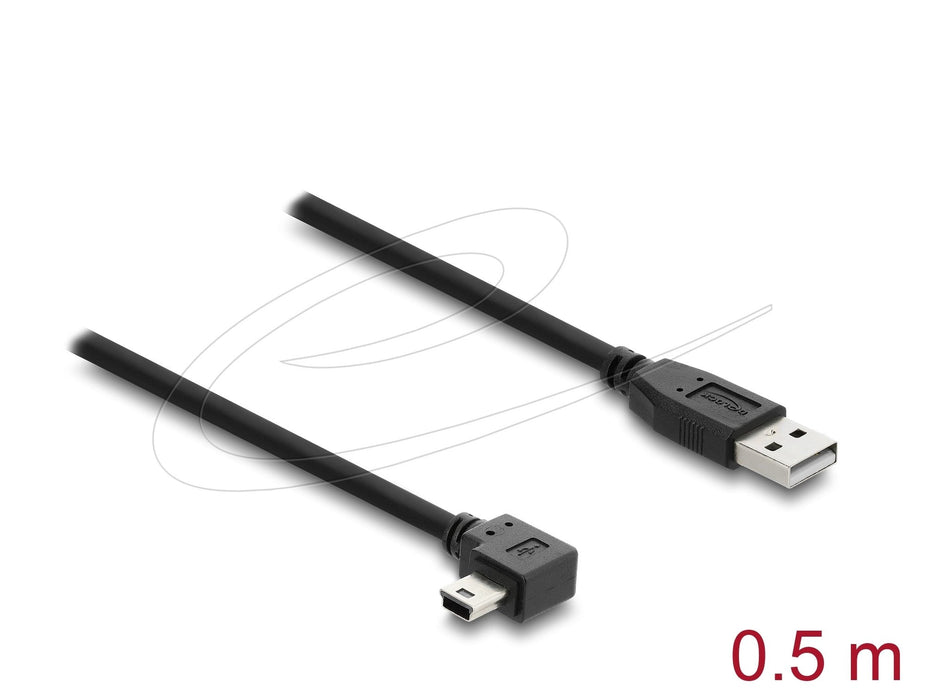 Delock Usb 2.0 Cable Typ-A Macho A Typ Mini-B Macho Rechts Angular 0,5 M