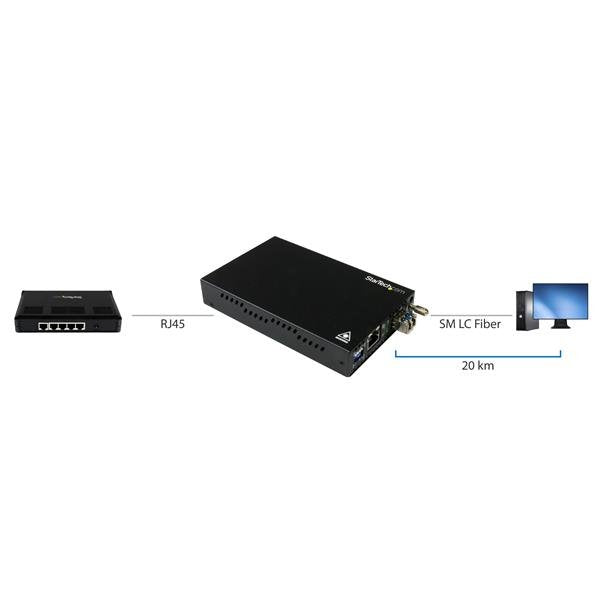 EAN 0065030864947 - StarTech.com ET91000SM20 convertidor de medio 2000 Mbit/s 1310 nm Negro imagen 4