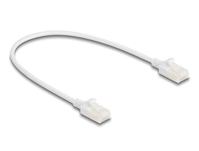 Delock Rj45 Cable De Red Cat.6a Macho A Macho U/Utp Slim 0,3 M Blanco