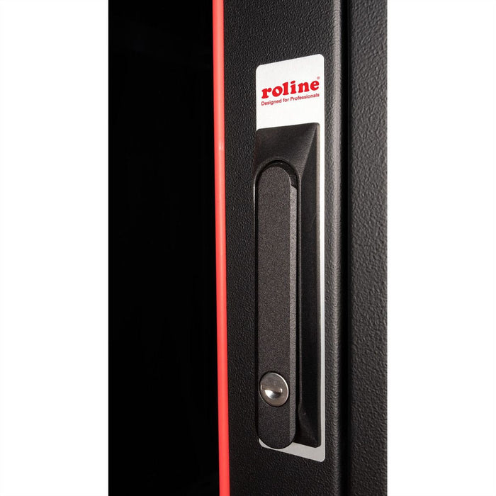 Roline 19-Zoll Netzwerkschrank Pro 42 He, 600x800 Bxt Glastr Schwarz