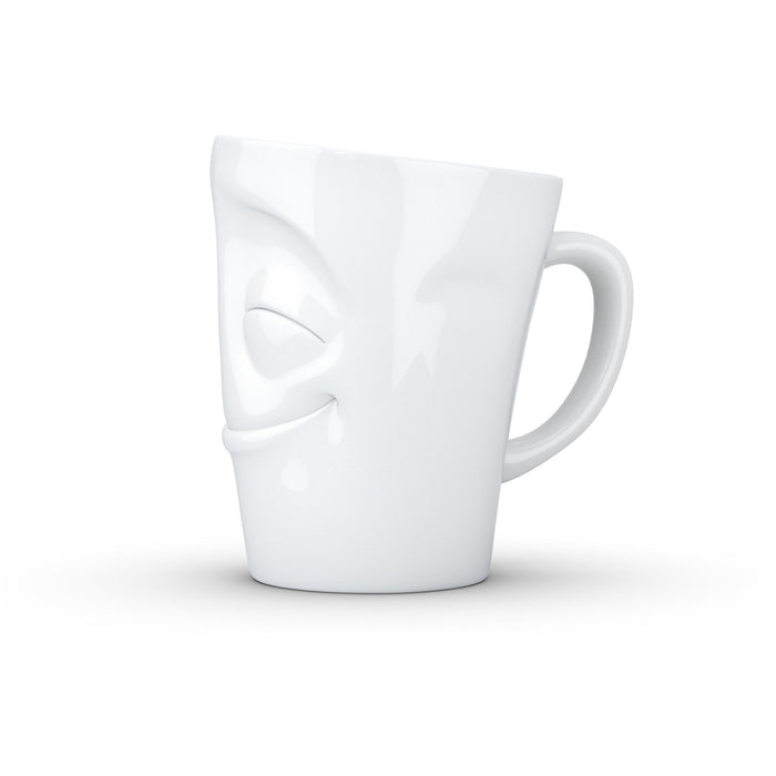 Fiftyeight Henkelbecher 350ml - Vergnügt Blanco