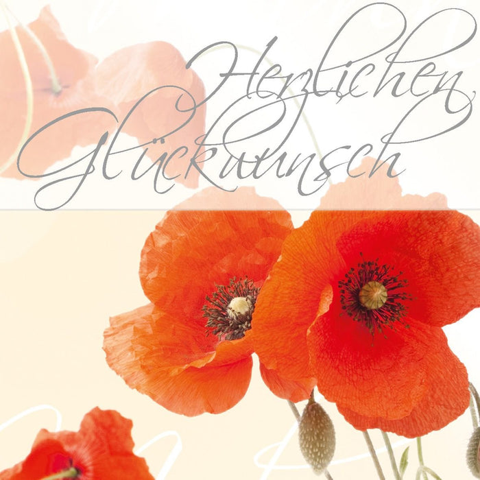 Sigel Glückwunschkarten Rojo Poppies Din A6 - Material De Oficina