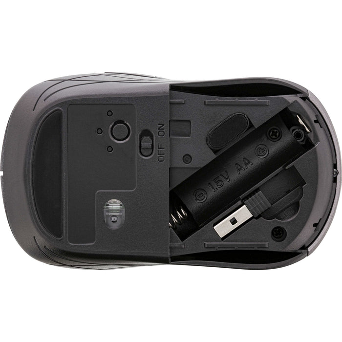 Ratón Inline 3 En 1, Bluetooth + 2x 2,4 Ghz, 5 Botones, Óptico, Gris/Negro