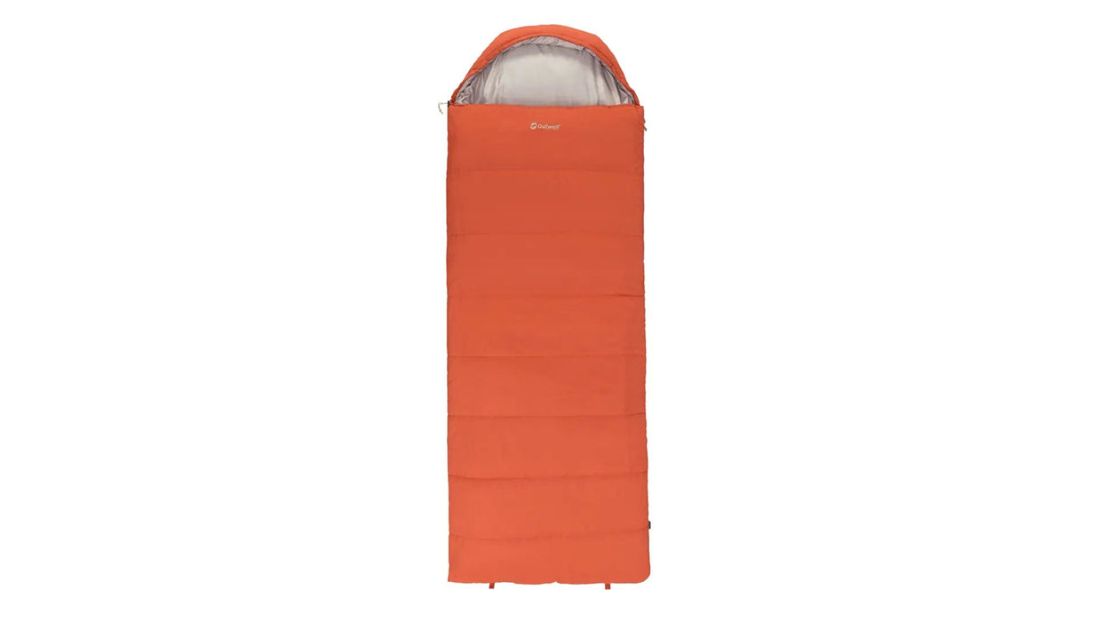 Outwell Campion Lux Sleeping Bag, Left Zipper, Orange