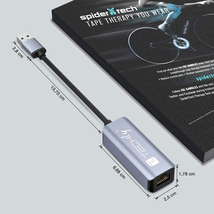 Techly Idata Usb-Etgiga-Aa Adaptador/Tarjeta De Red Usb-A 3.0 A Rj45 Gigabit