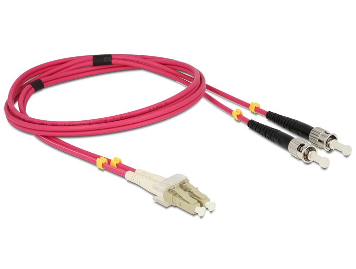 Delock Cable Fibra Optica Lwl Lc -> M 2.00m Multimode Duplex Om4