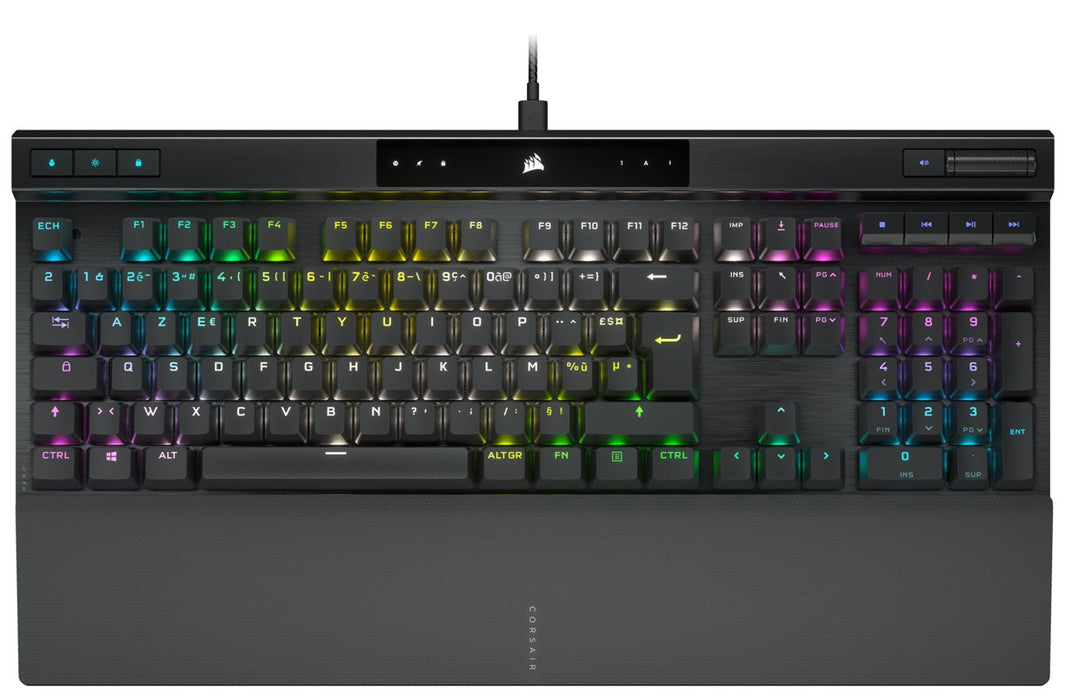 Teclado Gamer Mecánico (Cherry Corsair Opx) Corsair K70 Pro Rgb (Negro)