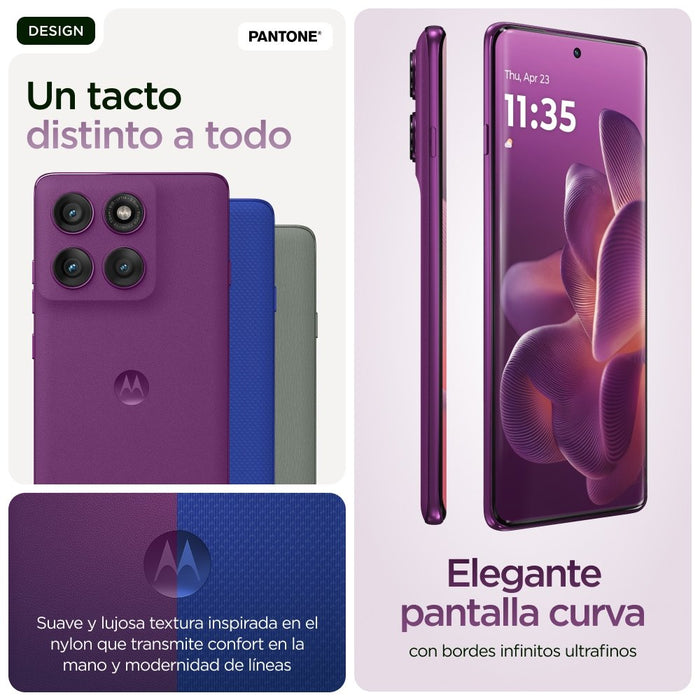 EAN 0840023288913 - Motorola edge 60 pro 16,9 cm (6.67") SIM doble Android 15 5G USB Tipo C 12 GB 512 GB 6000 mAh Púrpura imagen 16