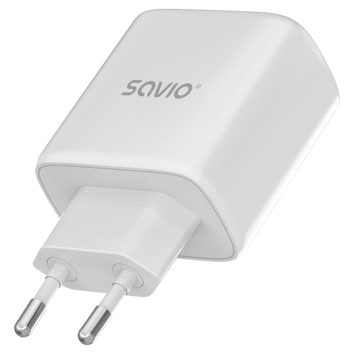 EAN 5905106070221 - Savio LA-12 cargador de dispositivo móvil Universal Blanco Corriente alterna Carga rápida Interior imagen 2