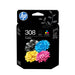 EAN 199764688590 - HP 308 2-Pack Tri-color/Black Original Ink Cartridge Combo cartucho de tinta 2 pieza(s) Rendimiento estánd imagen 1