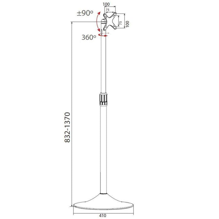 EAN 8054529022632 - Techly ICA-TR10 soporte para pantalla de señalización 68,6 cm (27") Plata imagen 3