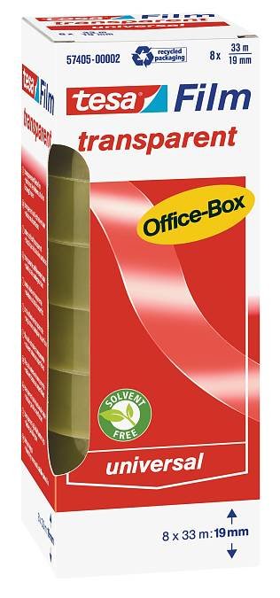 Tesa Film Cinta Adhesiva Transparente Officebox Rollo 19mm X 33m Pack 8u