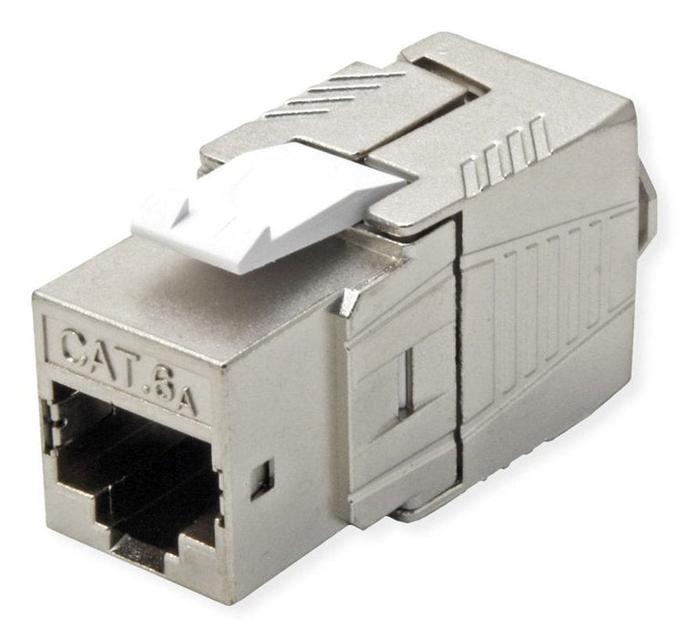 Roline Cat.6a (Class Ea) Keystone, Rj-45, Geschirmt, Werkzeuglos, Ghmt, Silberfarben