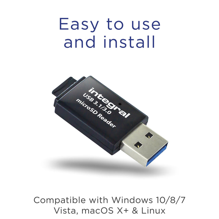 Lector De Tarjetas Usb-A 3.0 Integral Single Slot (Negro)