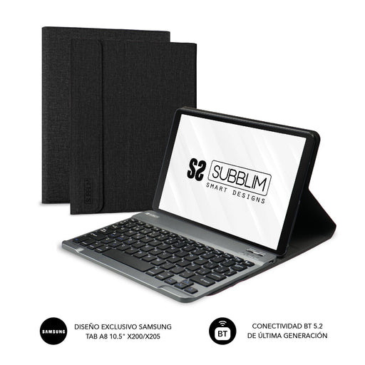 EAN 8436586742157 - SUBBLIM SUBKT3-BTS055 teclado para móvil QWERTY Español Bluetooth Negro, Gris imagen 1