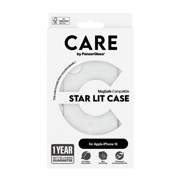 EAN 5715685004070 - PanzerGlass CARE™ by ® Urban Combat Case Star Lit w. White MagSafe iPhone 16 funda para teléfono móvil Tr imagen 3