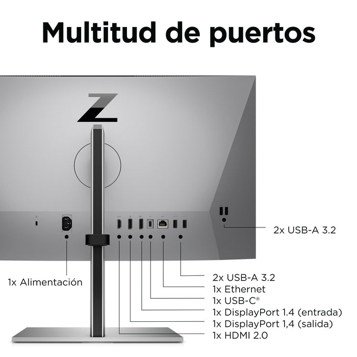 EAN 0196188123478 - HP Z24m G3 QHD Conferencing Display pantalla para PC 60,5 cm (23.8") 2560 x 1440 Pixeles Quad HD LCD Plat imagen 13