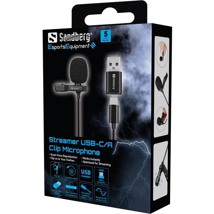 EAN 5705730126406 - Sandberg 126-40 micrófono Negro Micrófono de corbata/solapa imagen 6