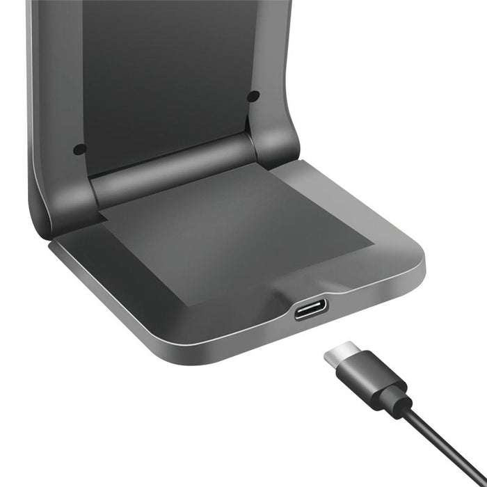 Logilink Wireless Quick Charging Stand 15 W, Twin Coil, Negro
