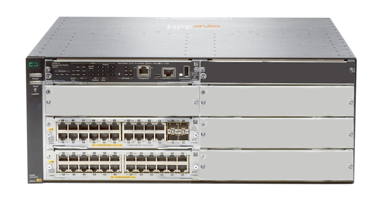 EAN 0888182604373 - HPE Aruba Networking 5406R 44GT PoE+ and 4 port SFP+ (No PSU) v3 zl2 Switch imagen 1