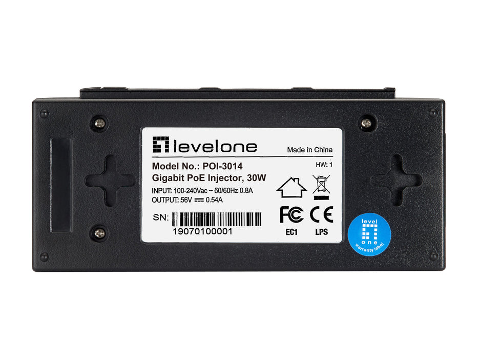 EAN 4015867223185 - LevelOne POI-3014 adaptador e inyector de PoE Ethernet rápido, Gigabit Ethernet 52 V imagen 2
