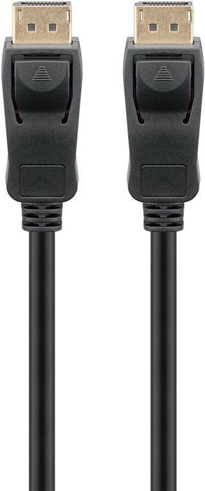Goobay 5m Displayport 1.4-Verbindungscable [3d, 8k (4320p), Chapado En Oroe Kontakte, Mit Verriegelung]