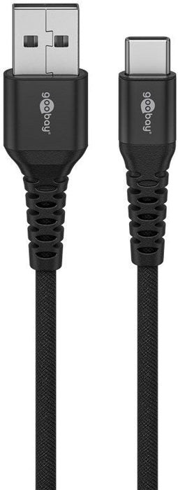 Cable  Goobay Usb 2.0, Conector Usb-A > Conector Usb-C Negro, 3 Metros 74528