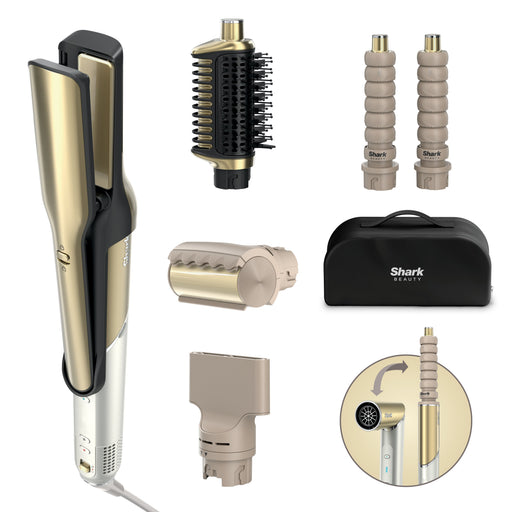 EAN 0622356360074 - Shark HD6051SEU Utensilio de peinado Herramienta de peinado con múltiples accesorios Airflow Oro 1500 W 2 imagen 1
