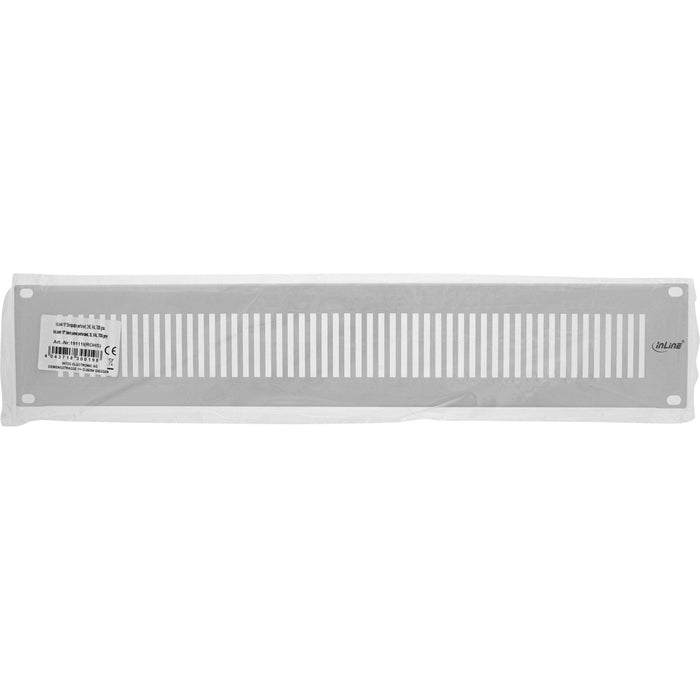 Panel Ciego Inline De 19" Perforado, 1u, Gris Ral 7035