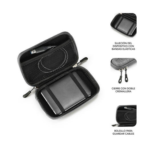EAN 8436586741310 - SUBBLIM SUB-HDD-HBC002 funda para disco duro externo Funda de protección ABS sintéticos, Poliuretano Negr imagen 2