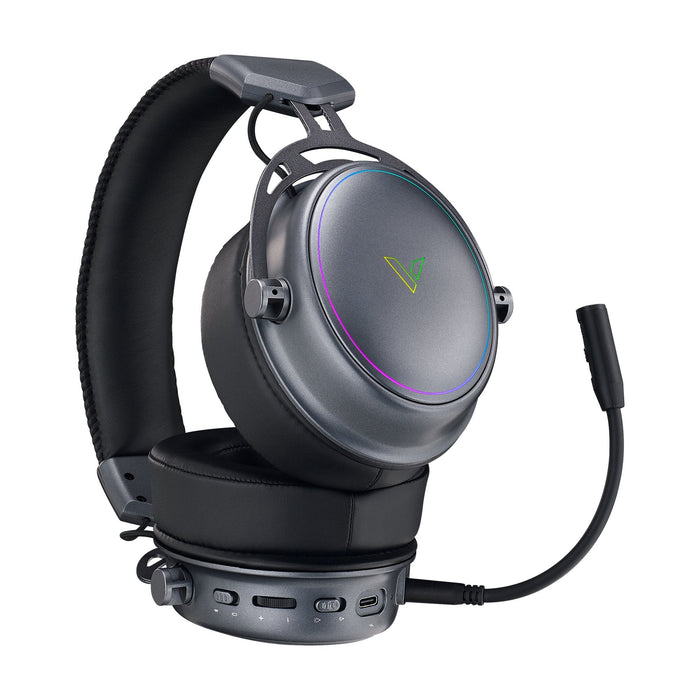 Headset Bluetooth Rapoo Vh800 Rgb  Plegables 2.4ghz Bt5.2 Bateria 46h Negro