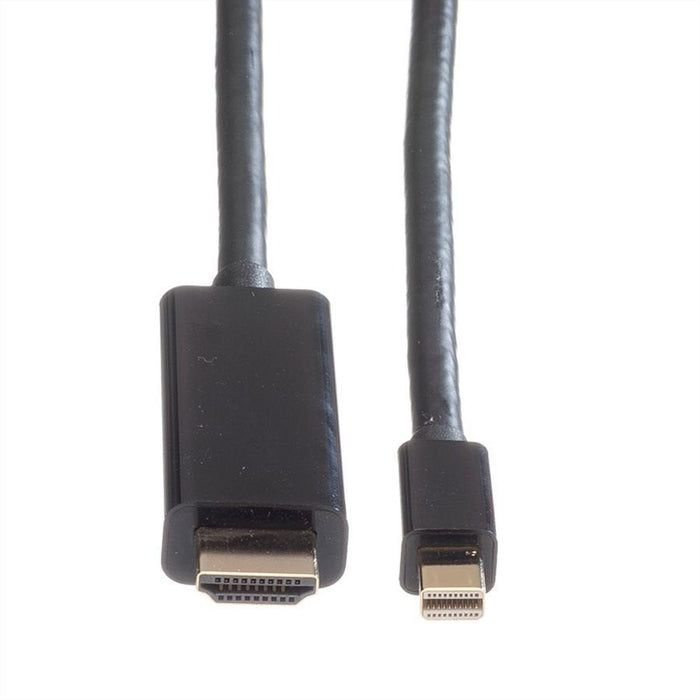 Roline Mini Displayport Cable, Mini Dp-Uhdtv, St St, Schwarz, 2 M