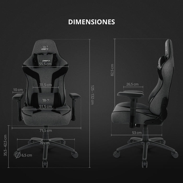 Silla Gaming Drift Dr90xxl Gris